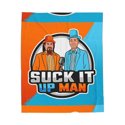 Suck It Up Man Velveteen Plush Blanket - Cozy Fun Gift for Fans
