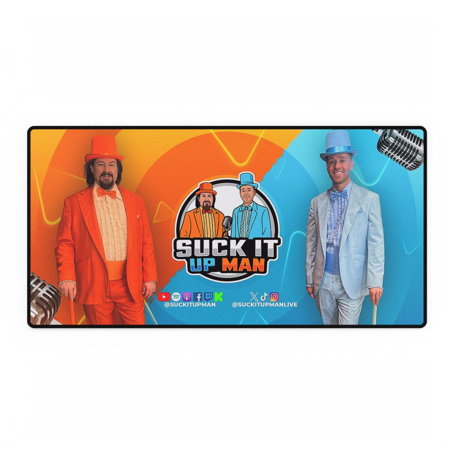 Suck It Up Man Desk Mat - Fun Office Accessory for Artists and Creatives