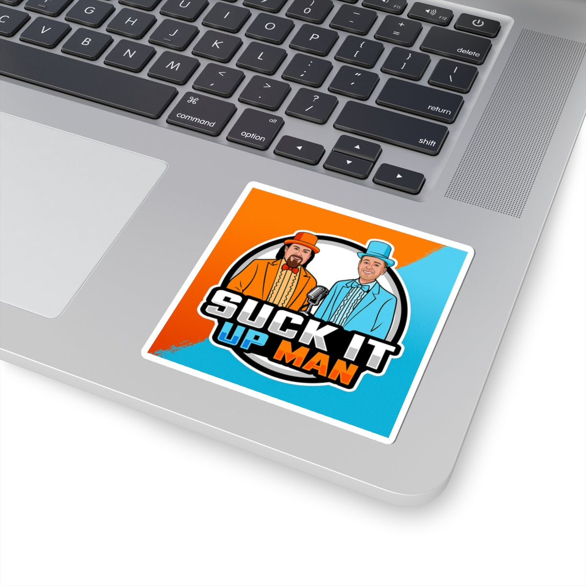 Humorous Suck It Up Man Stickers - Fun Vinyl Decals for Laptops & Water Bottles
