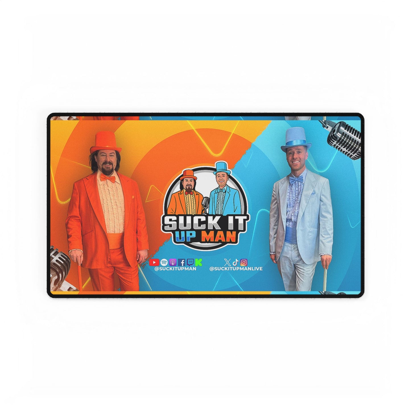 Suck It Up Man Desk Mat - Fun Office Accessory for Artists and Creatives