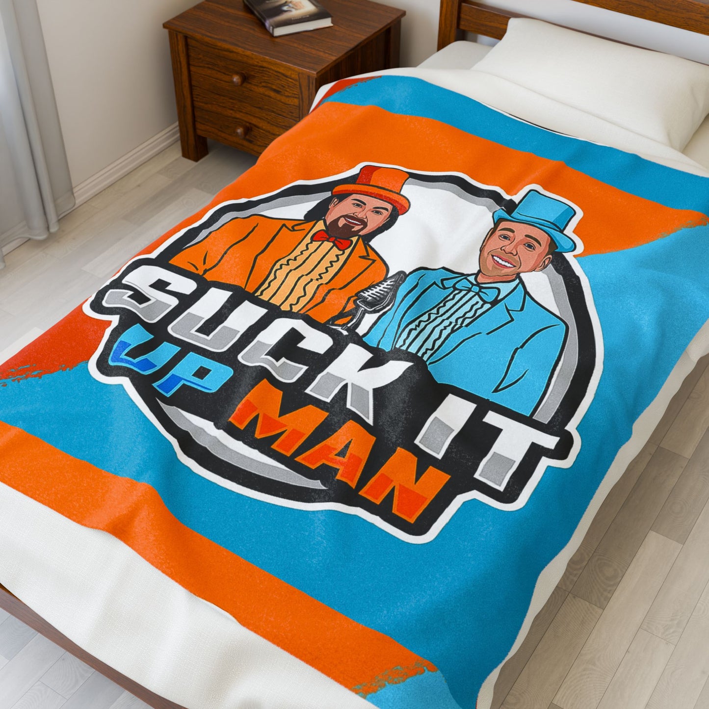 Suck It Up Man Velveteen Plush Blanket - Cozy Fun Gift for Fans