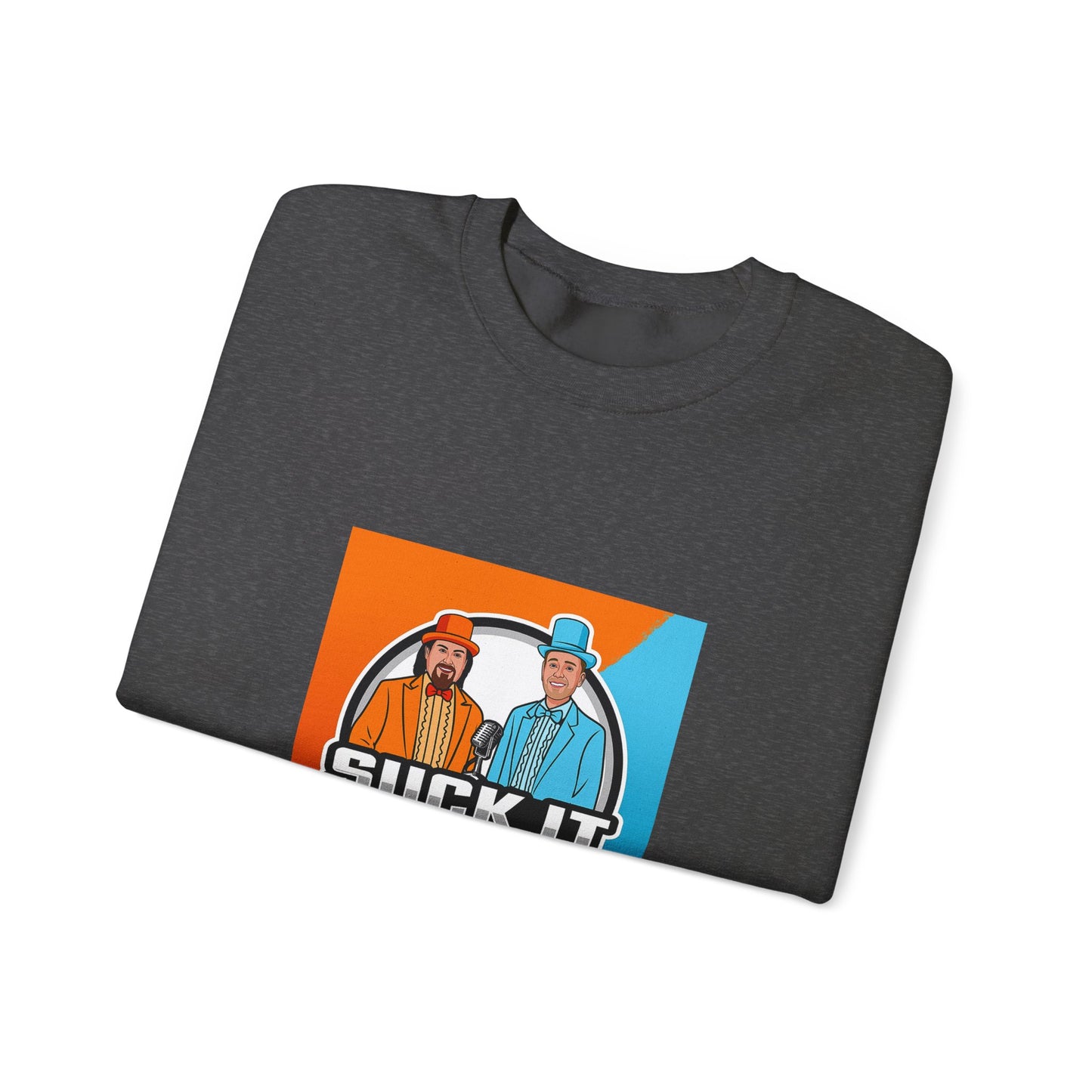 Suck It Up Man Crewneck Sweatshirt for Fun-Loving Friends