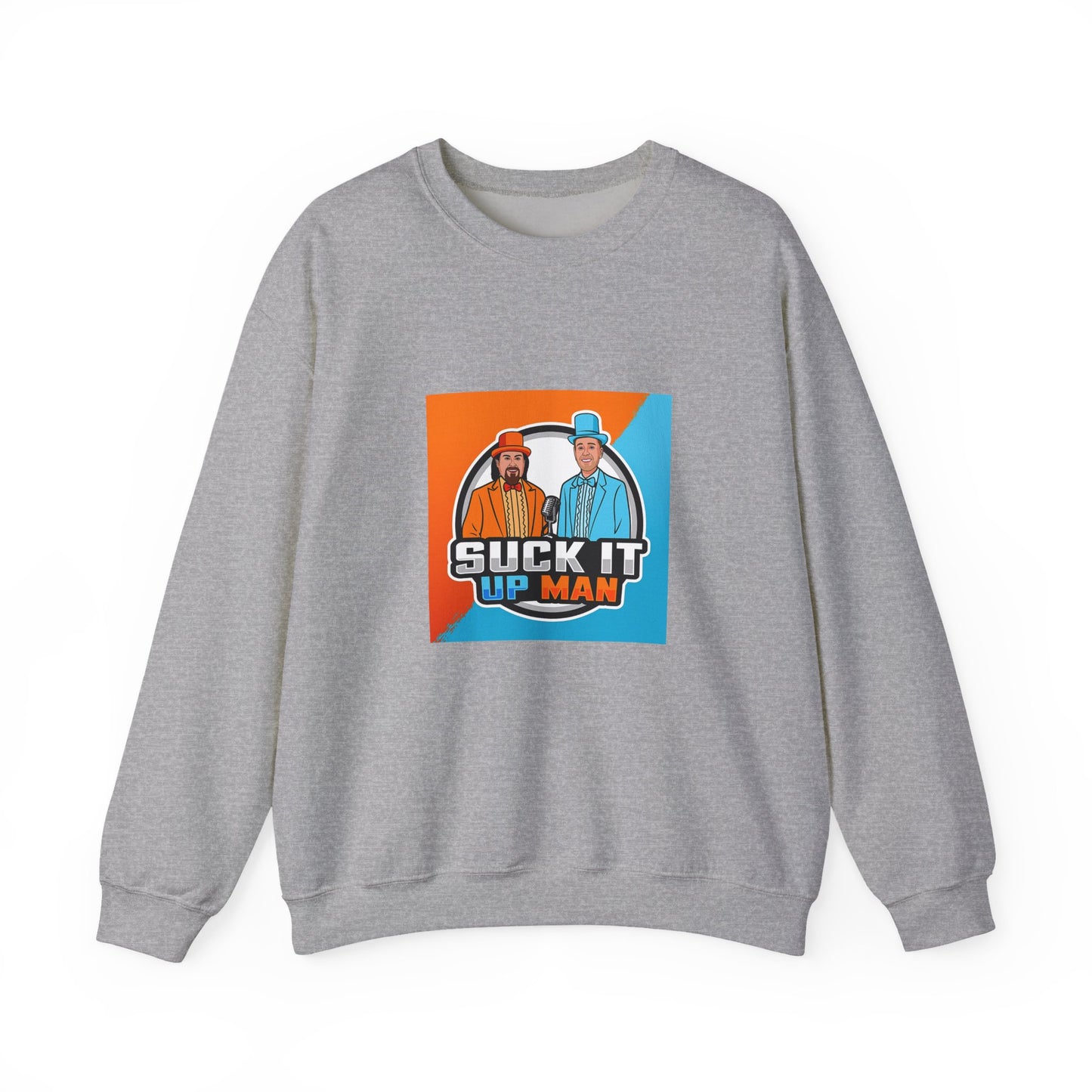 Suck It Up Man Crewneck Sweatshirt for Fun-Loving Friends
