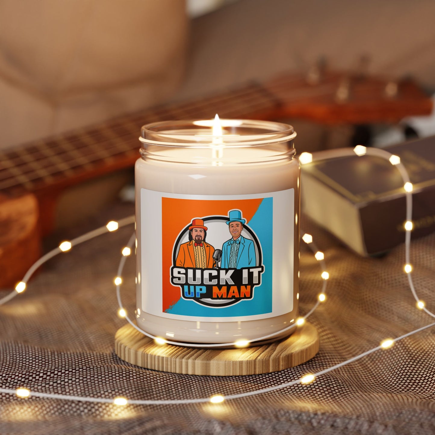Scented Soy Candle - 'Suck It Up Man' - 9oz