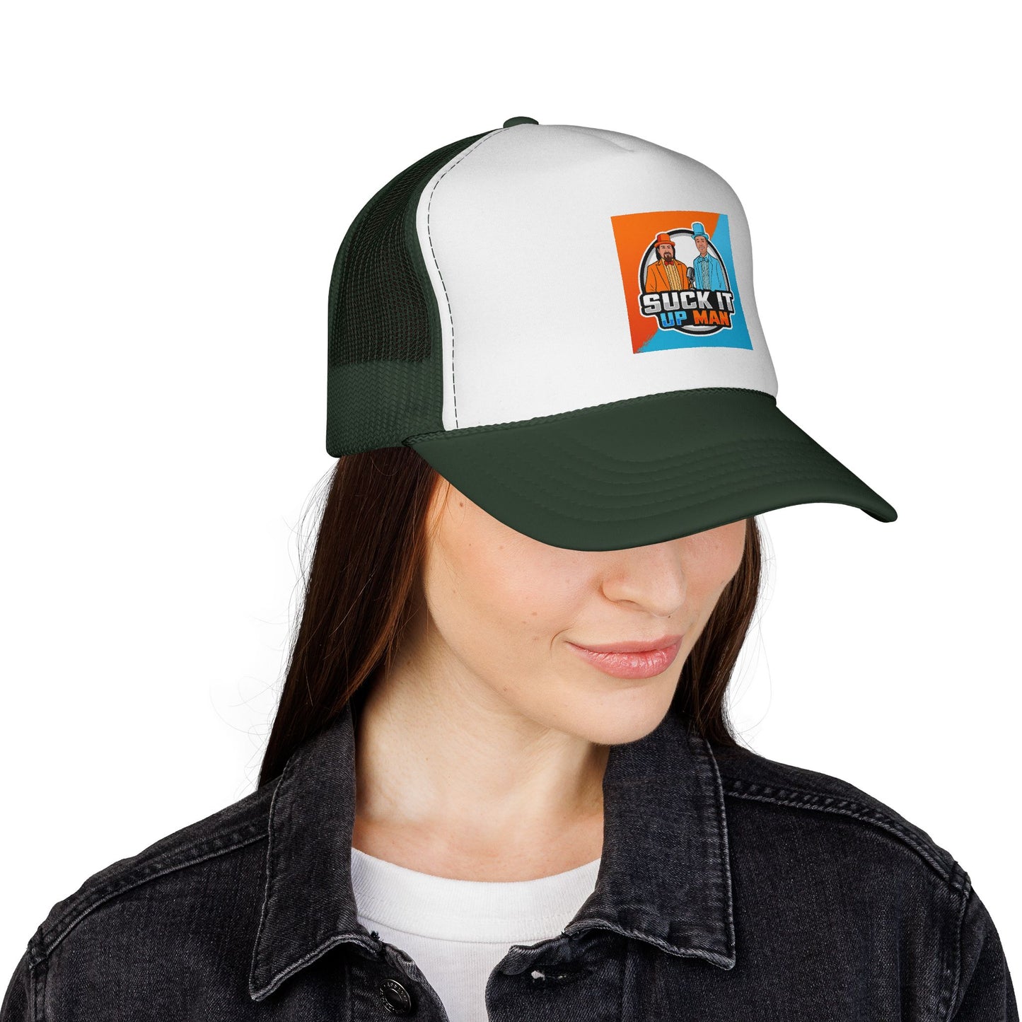 Suck It Up Man Trucker Cap - Fun & Casual Snapback Hat for Everyday Wear