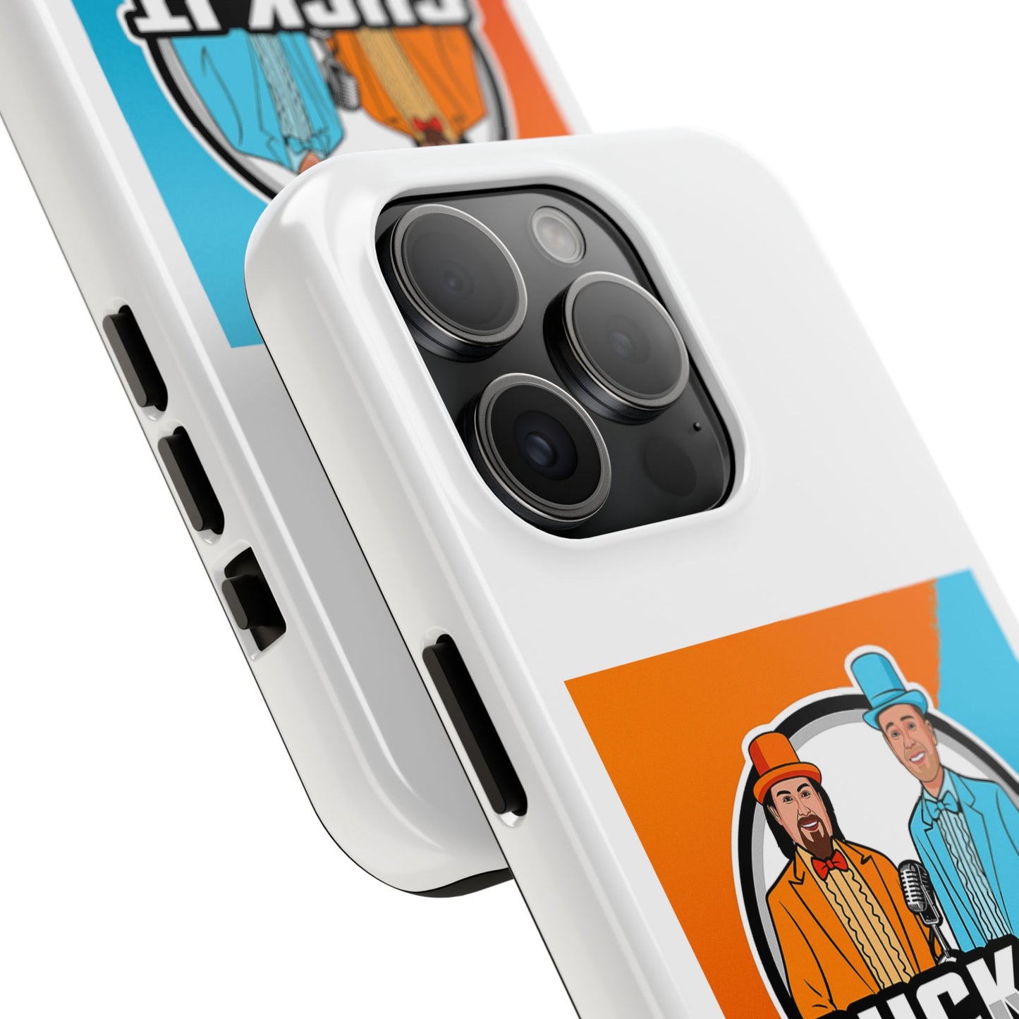 Colorful Tough Phone Case with 'Suck It Up Man' Design