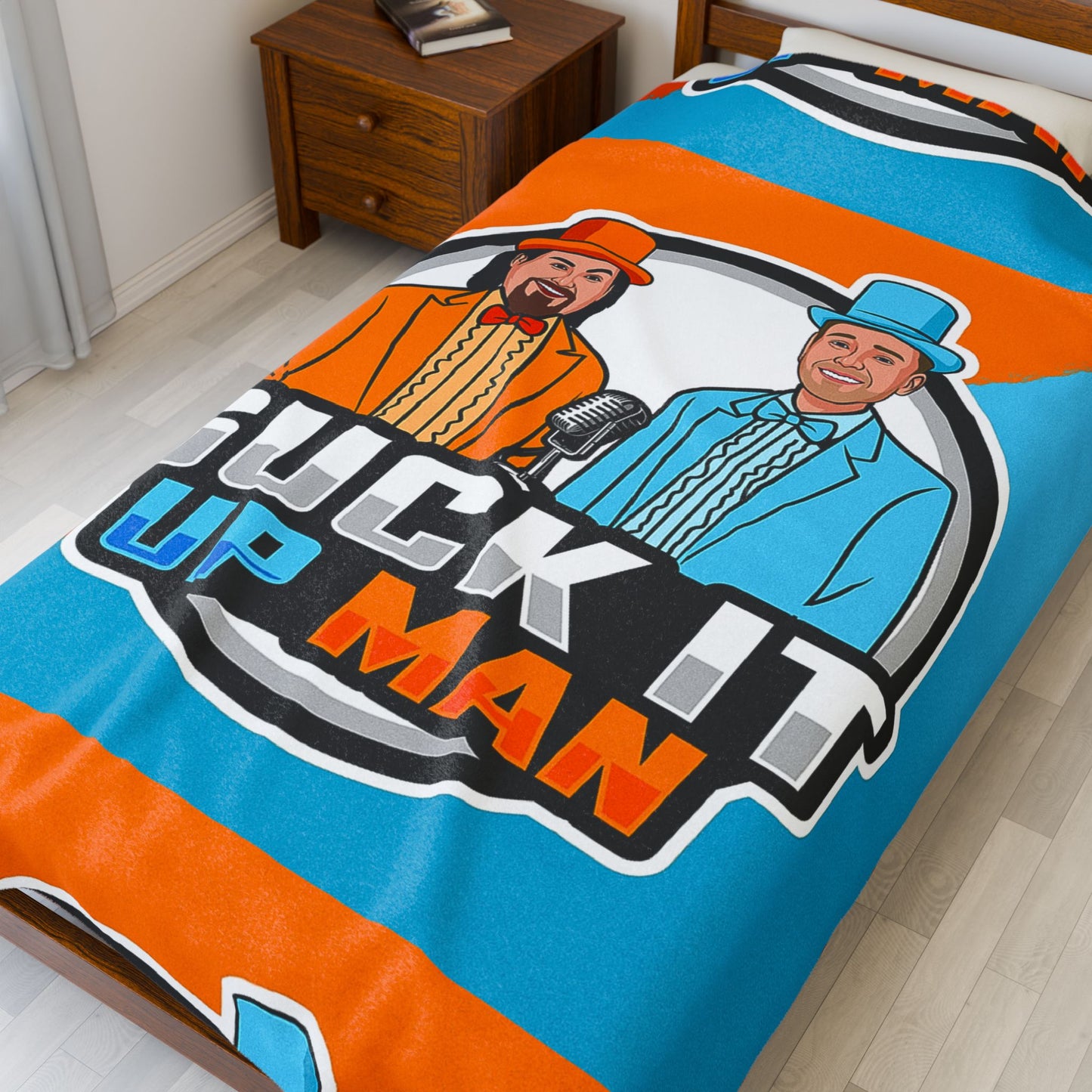 Suck It Up Man Velveteen Plush Blanket - Cozy Fun Gift for Fans