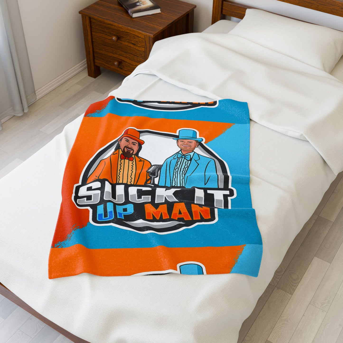 Suck It Up Man Velveteen Plush Blanket - Cozy Fun Gift for Fans