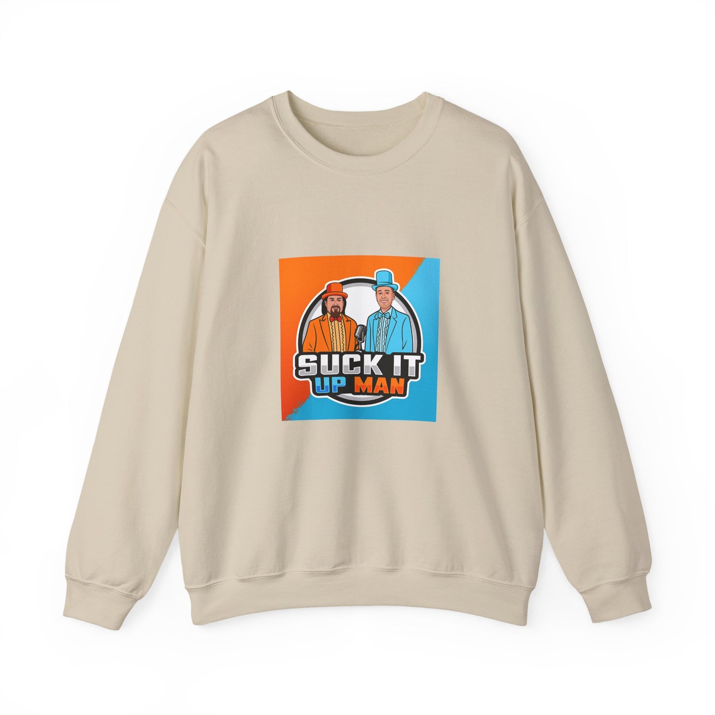 Suck It Up Man Crewneck Sweatshirt for Fun-Loving Friends