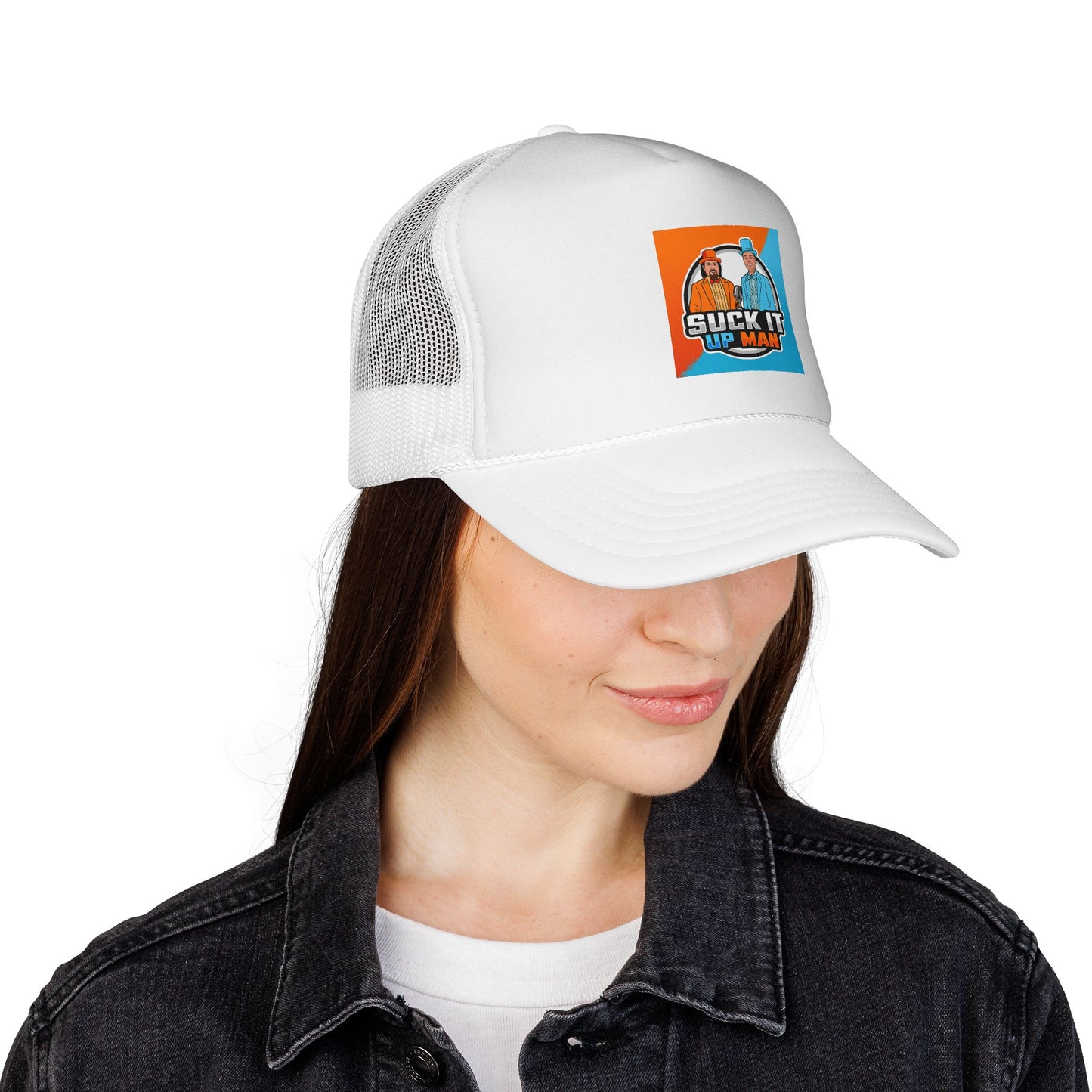 Suck It Up Man Trucker Cap - Fun & Casual Snapback Hat for Everyday Wear