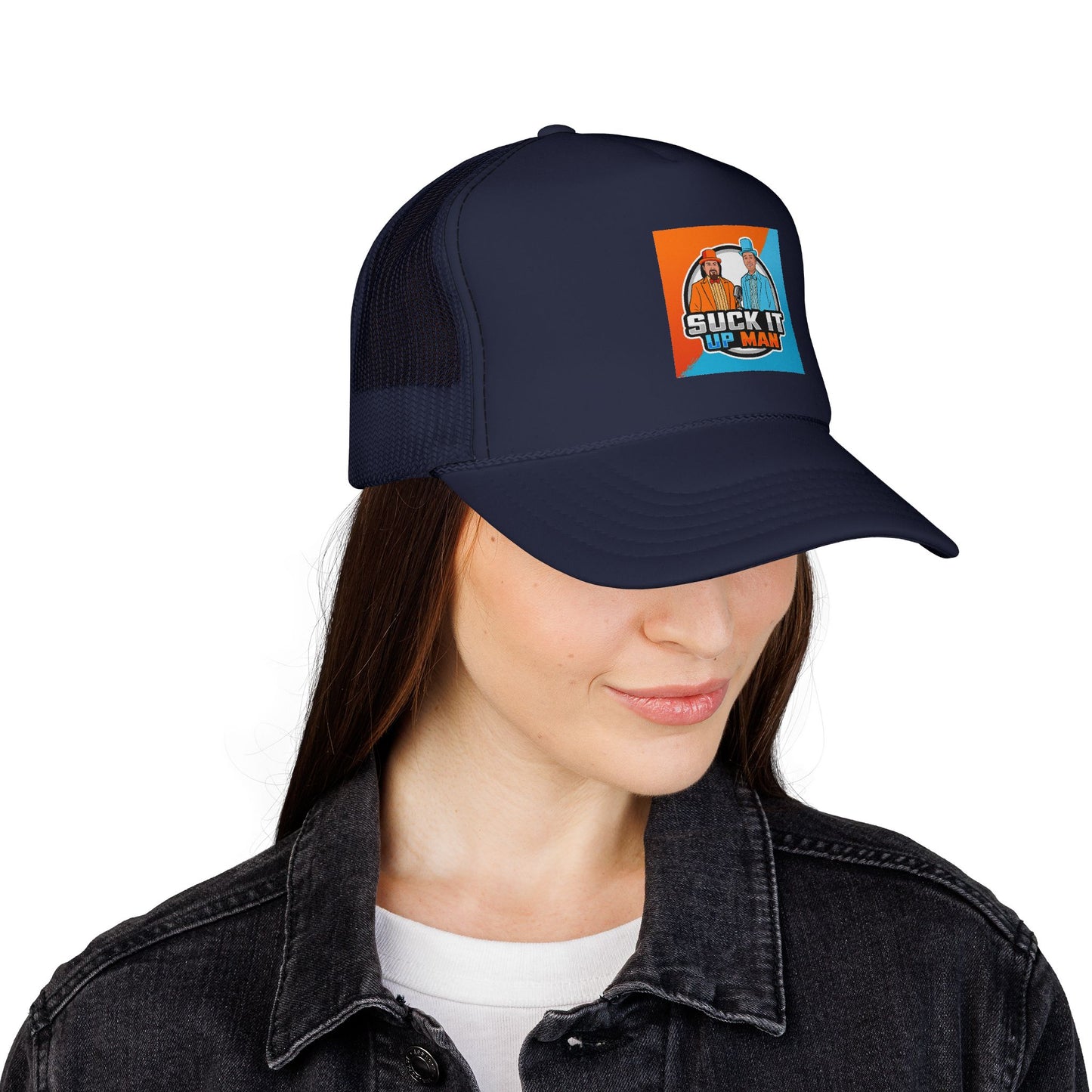 Suck It Up Man Trucker Cap - Fun & Casual Snapback Hat for Everyday Wear