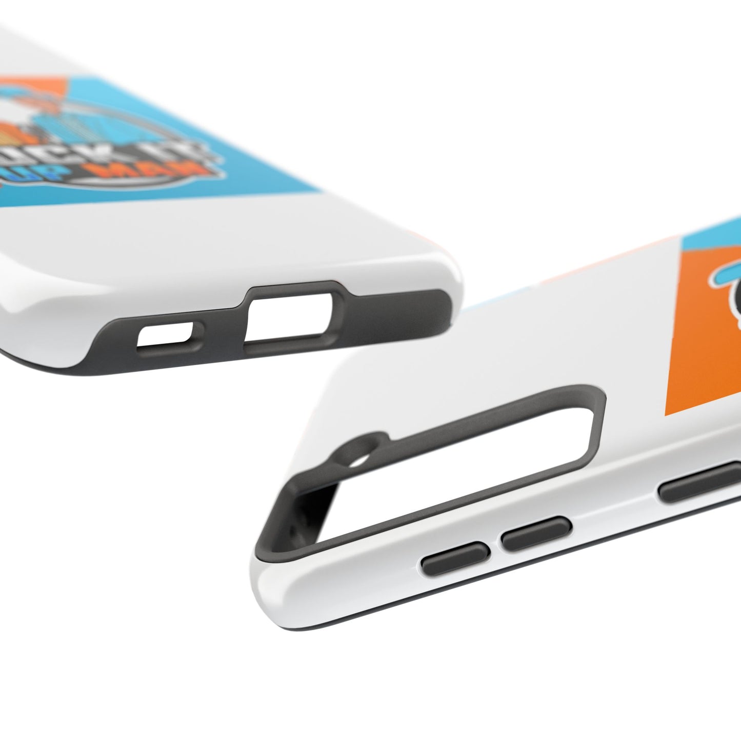 Colorful Tough Phone Case with 'Suck It Up Man' Design
