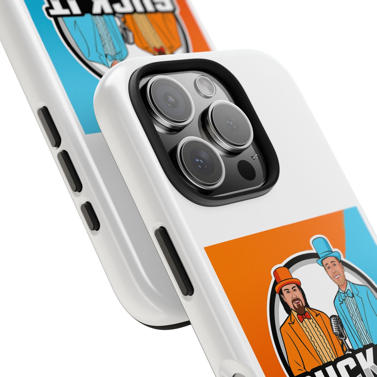 Colorful Tough Phone Case with 'Suck It Up Man' Design