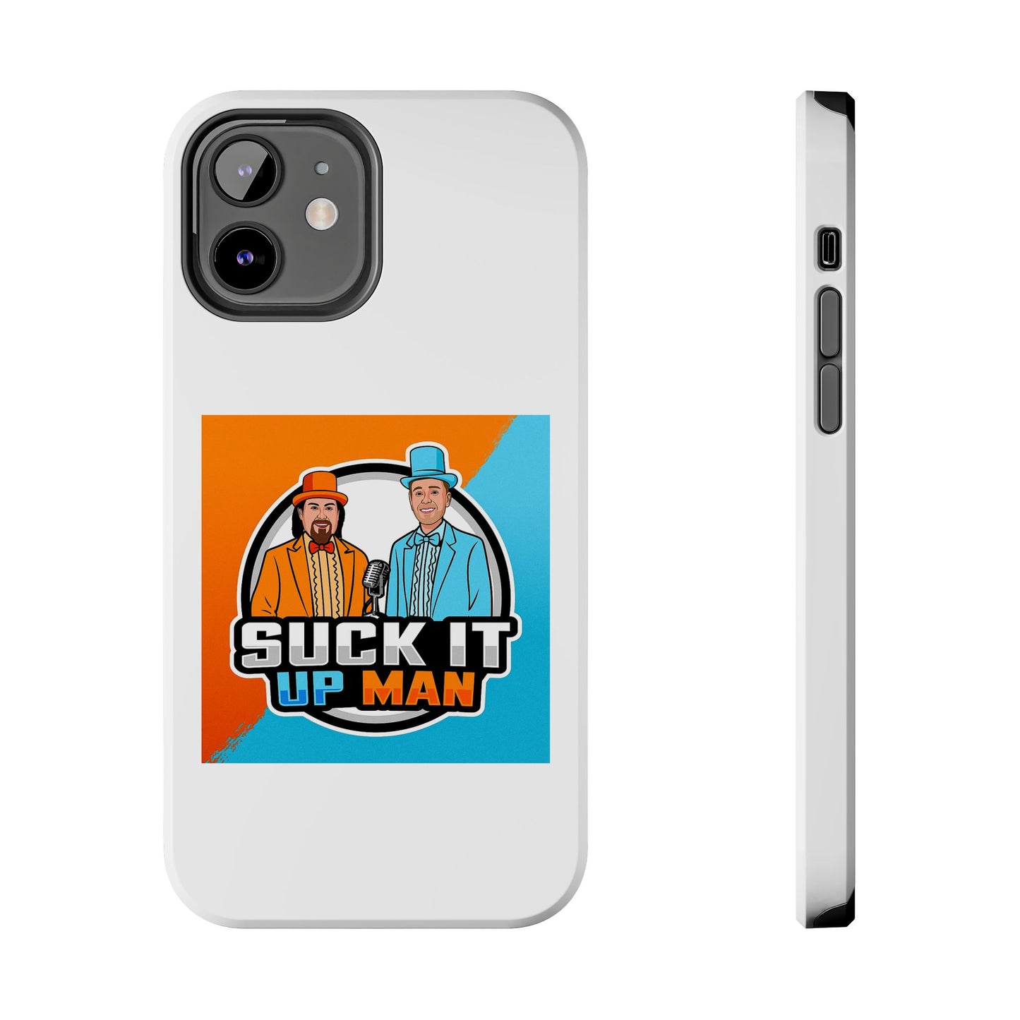 Colorful Tough Phone Case with 'Suck It Up Man' Design