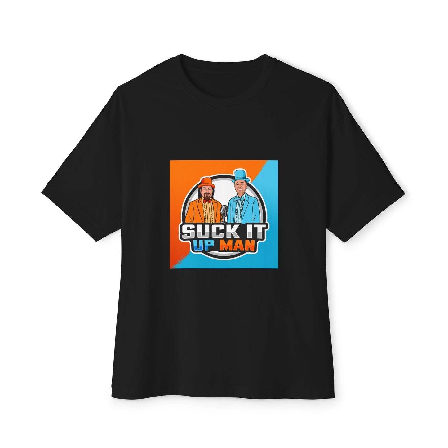 Suck It Up Man Oversized Tee for Fun-Loving Friends