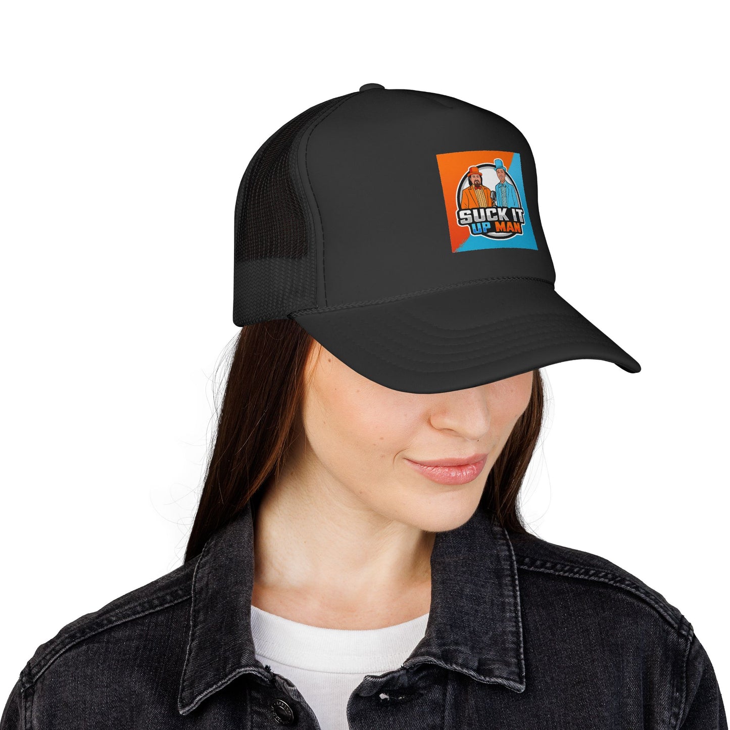Suck It Up Man Trucker Cap - Fun & Casual Snapback Hat for Everyday Wear