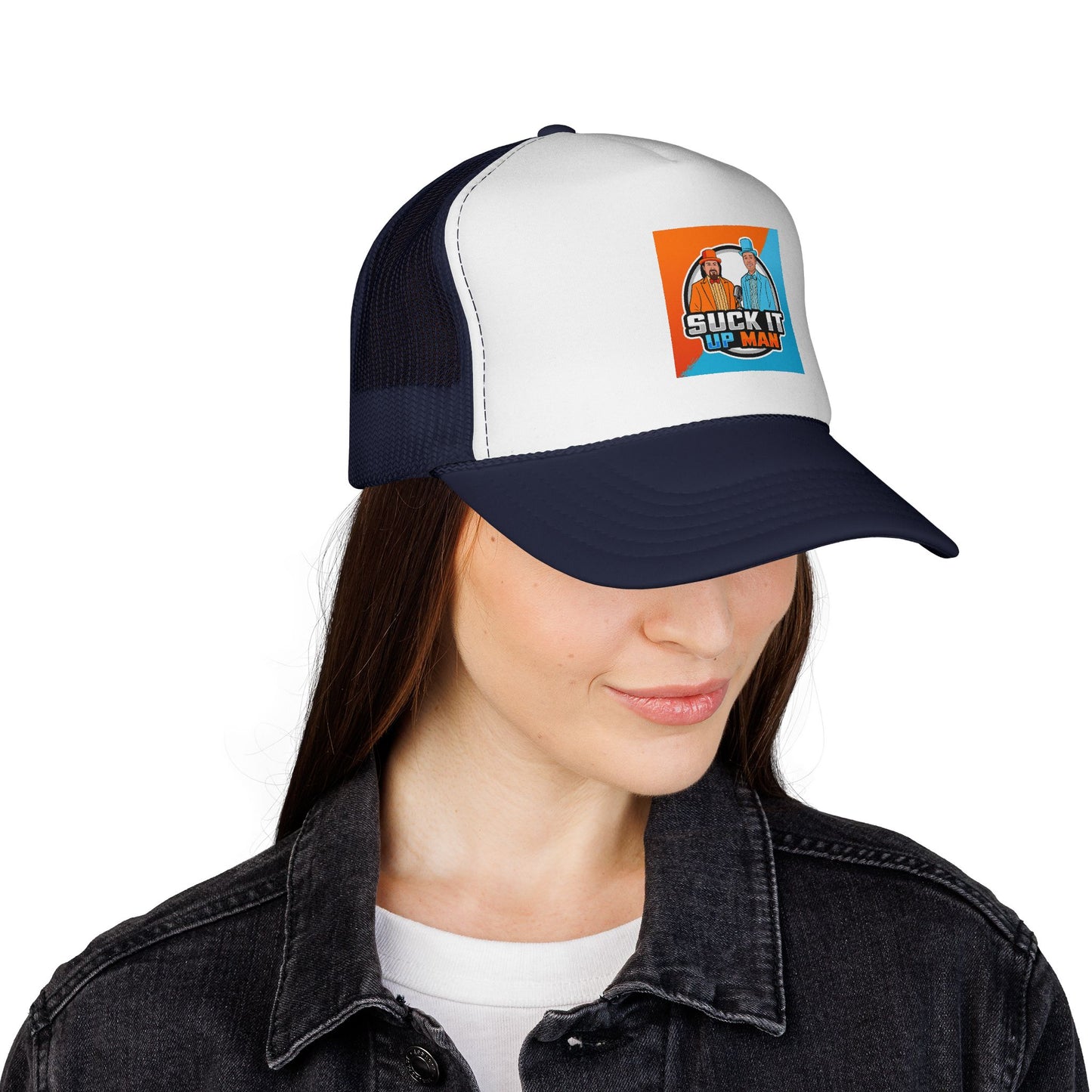 Suck It Up Man Trucker Cap - Fun & Casual Snapback Hat for Everyday Wear
