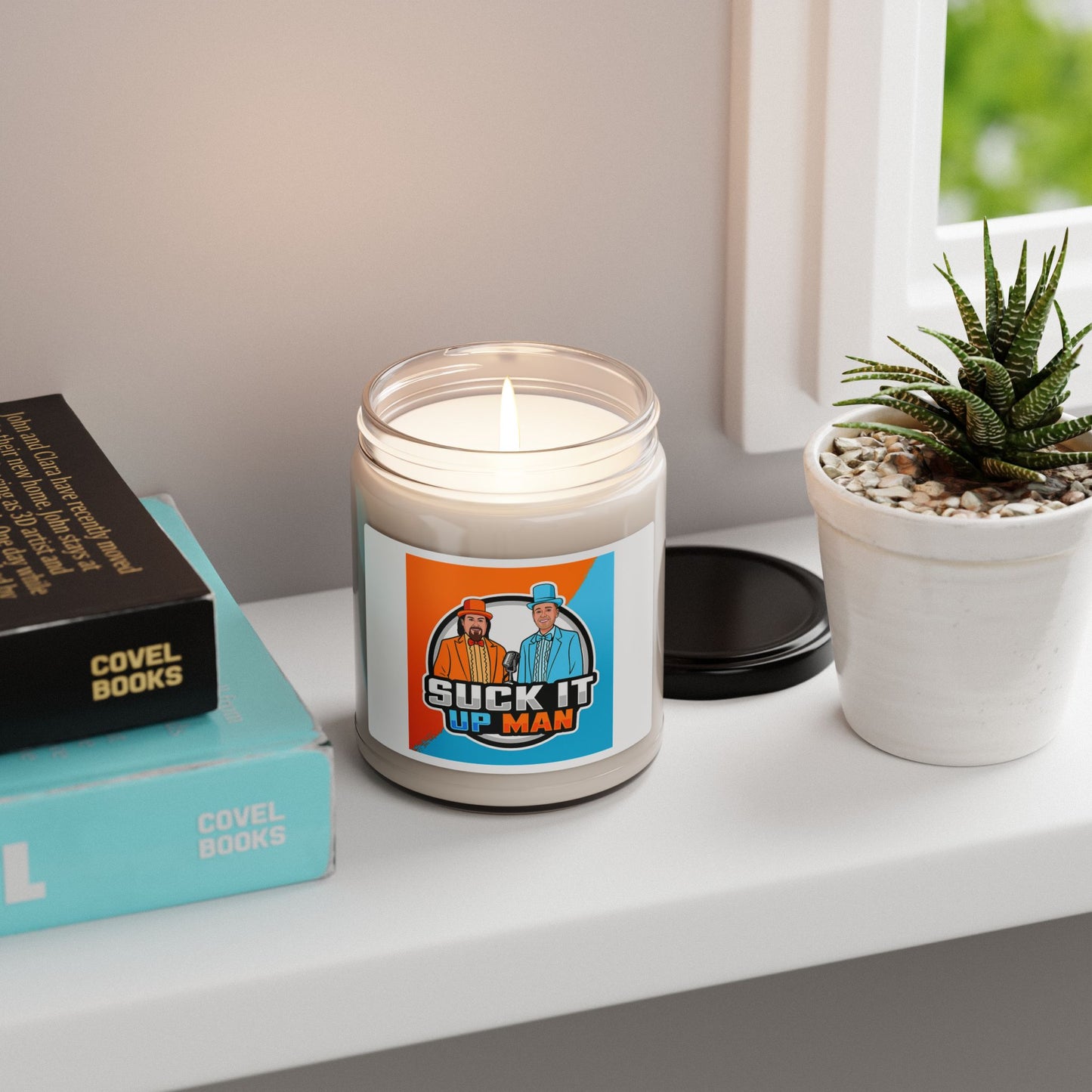 Scented Soy Candle - 'Suck It Up Man' - 9oz