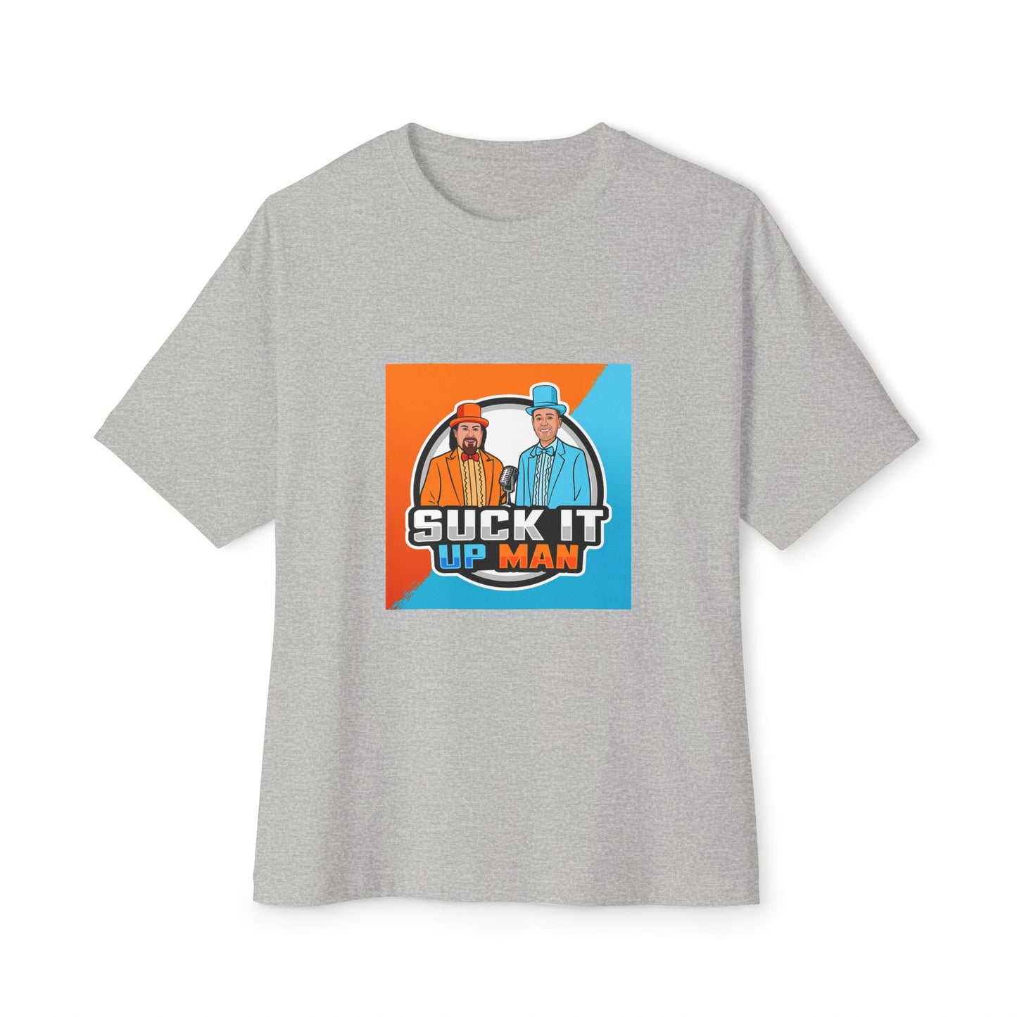 Suck It Up Man Oversized Tee for Fun-Loving Friends