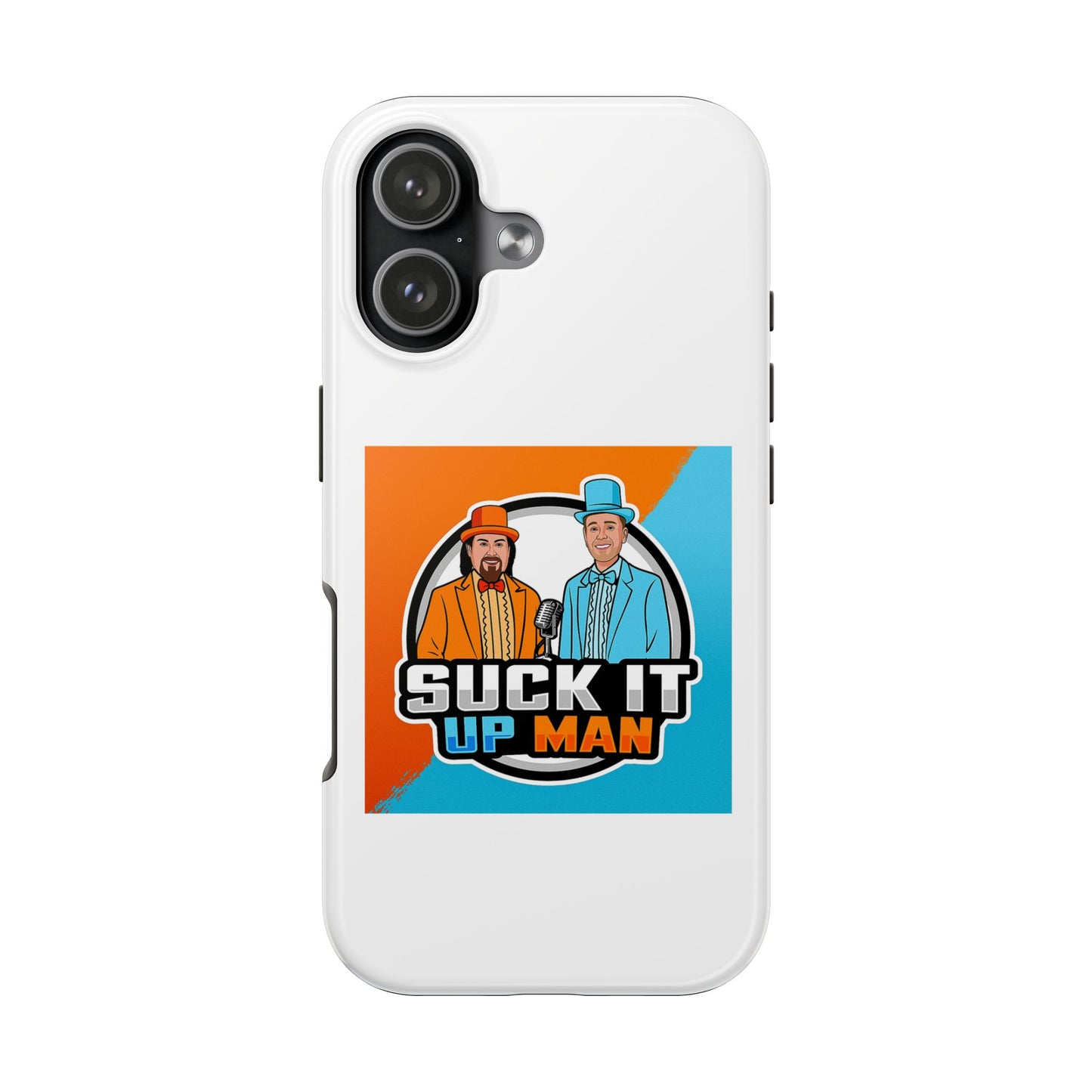 Colorful Tough Phone Case with 'Suck It Up Man' Design