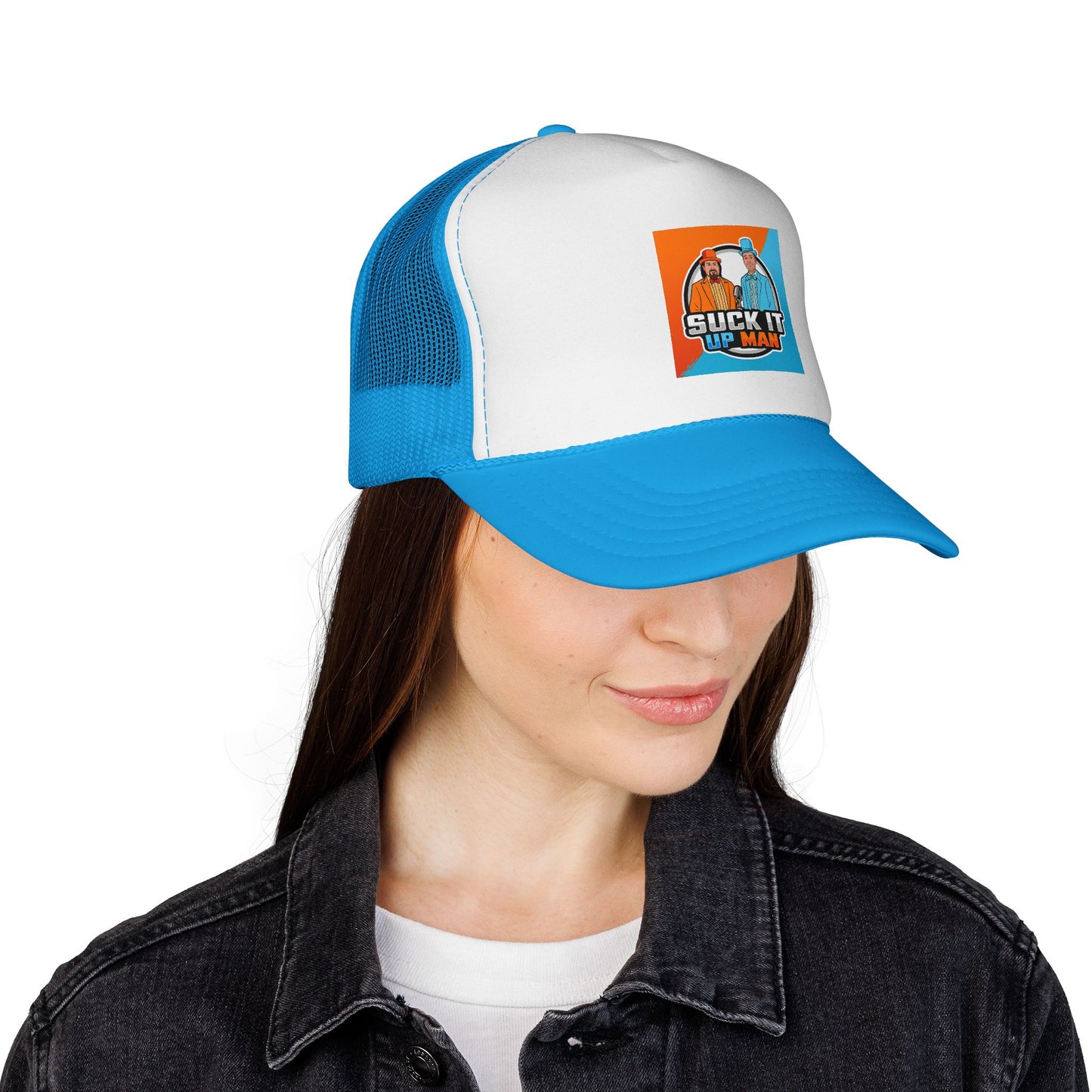 Suck It Up Man Trucker Cap - Fun & Casual Snapback Hat for Everyday Wear