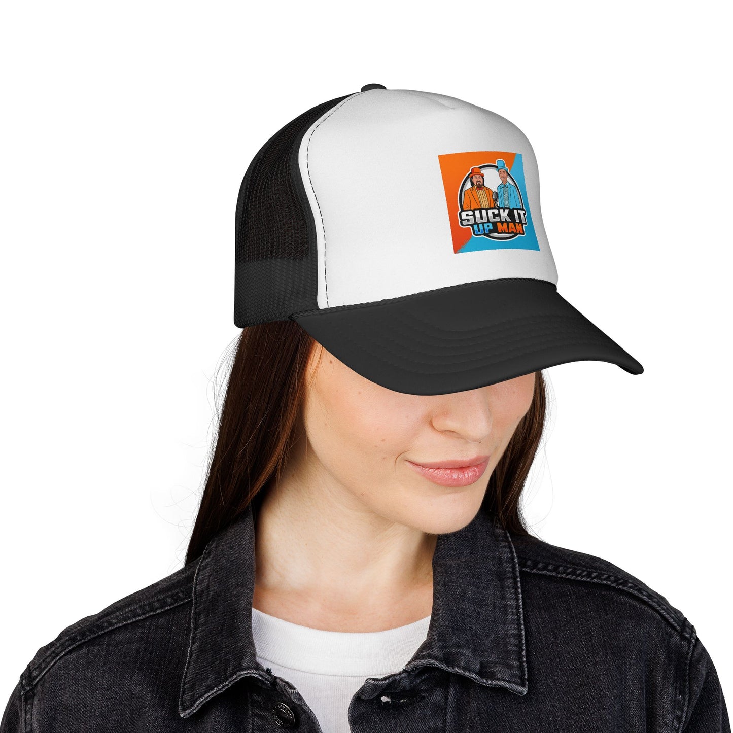 Suck It Up Man Trucker Cap - Fun & Casual Snapback Hat for Everyday Wear