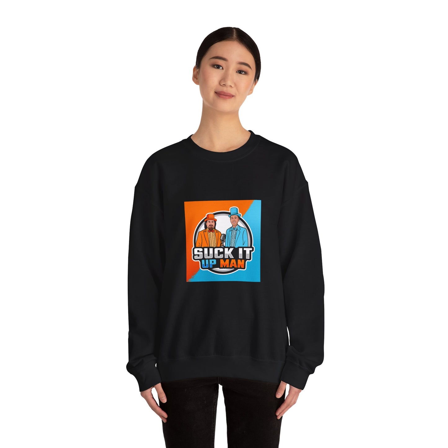 Suck It Up Man Crewneck Sweatshirt for Fun-Loving Friends