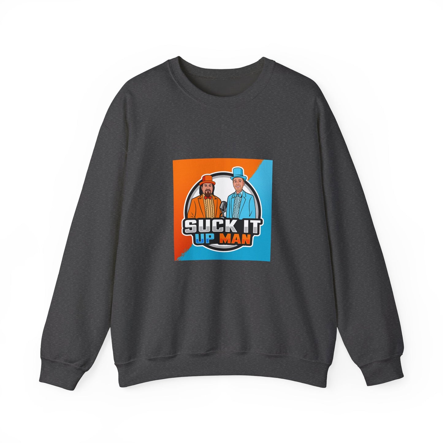 Suck It Up Man Crewneck Sweatshirt for Fun-Loving Friends