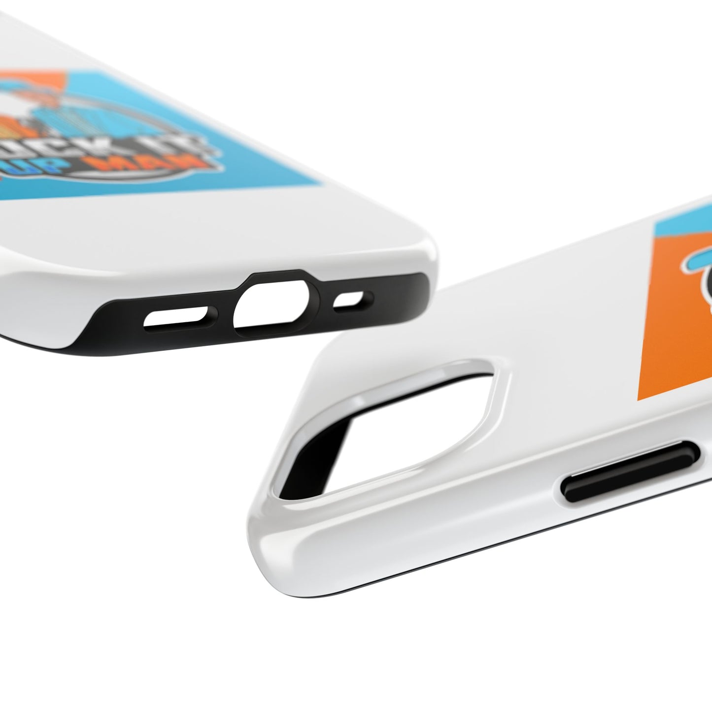 Colorful Tough Phone Case with 'Suck It Up Man' Design