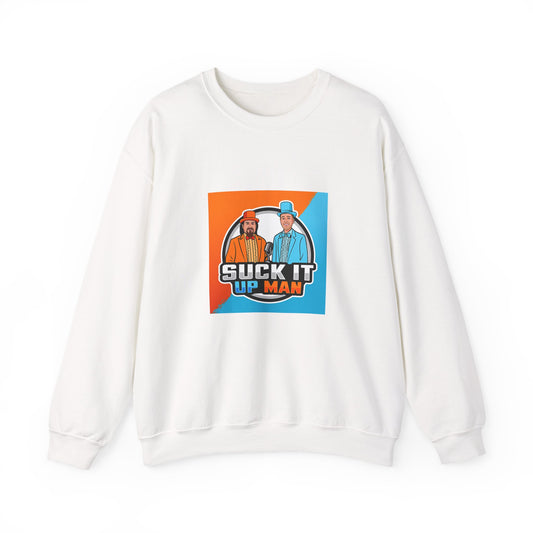 Suck It Up Man Crewneck Sweatshirt for Fun-Loving Friends